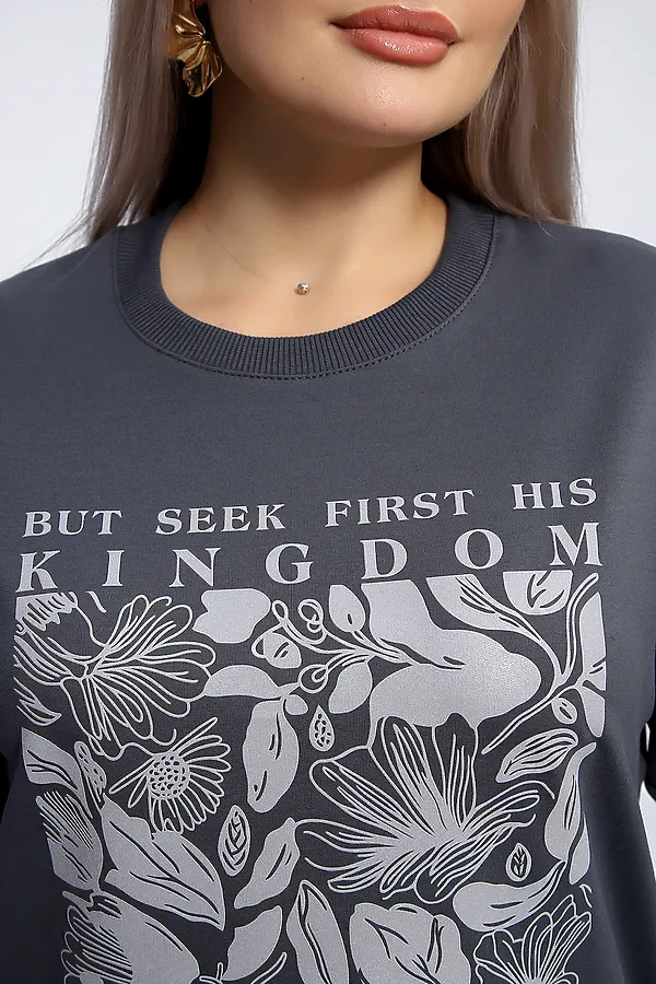 Толстовка 80047 НАТАЛИ, темно-серый - фото 2