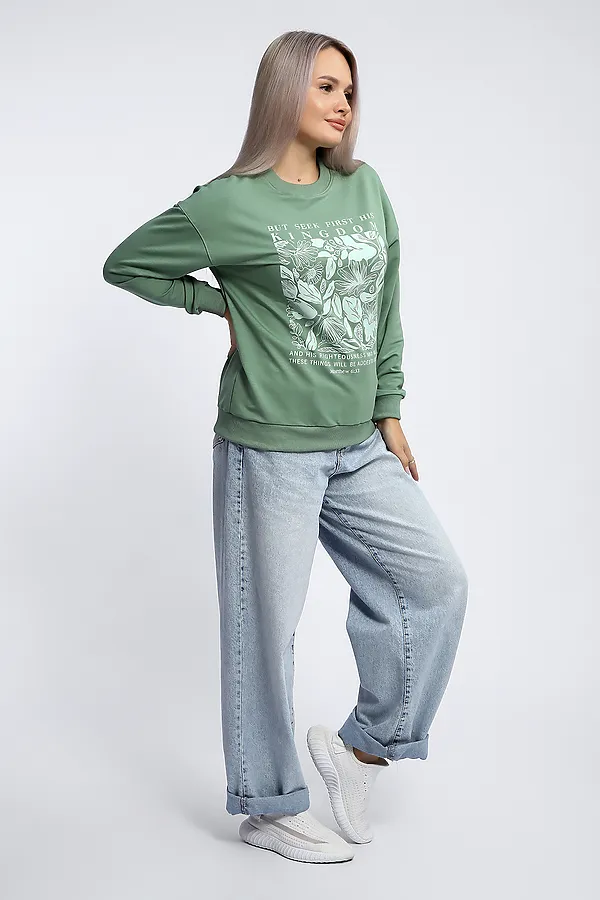 Толстовка 80047 НАТАЛИ, фисташка - фото 2