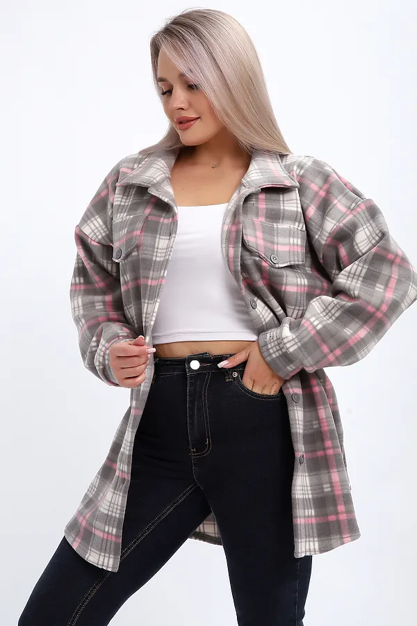 Толстовка 885 НАТАЛИ, серо-розовый - фото 2