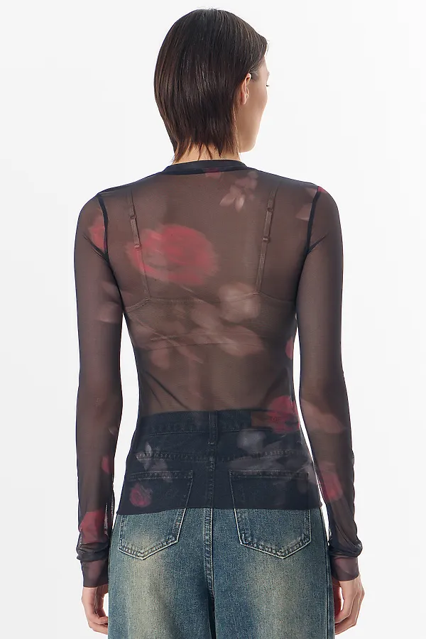 Джемпер MARK FORMELLE, розы на черном - фото 2