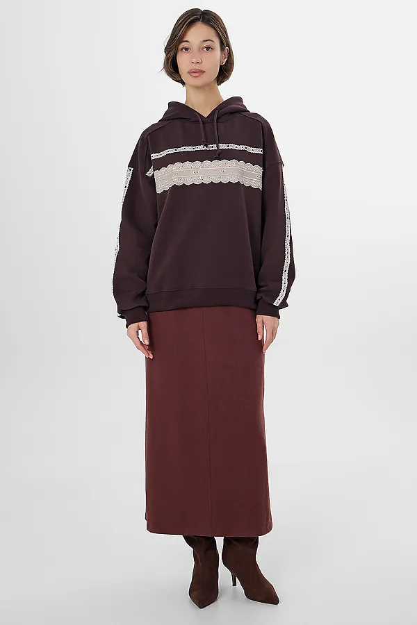 Худи MARK FORMELLE, коричневый +печать - фото 2