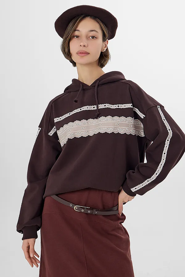 Худи MARK FORMELLE, коричневый +печать - фото 2