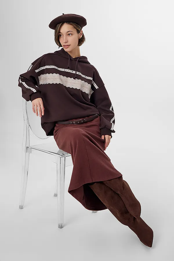 Худи MARK FORMELLE, коричневый +печать - фото 2