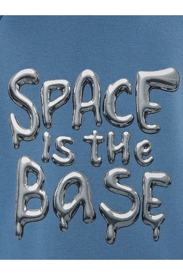 Комплект (Худи+Брюки) MARK FORMELLE, пыльный синий +печать - фото 2