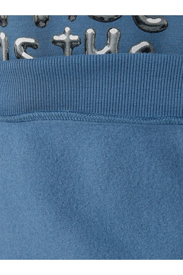 Комплект (Худи+Брюки) MARK FORMELLE, пыльный синий +печать - фото 2