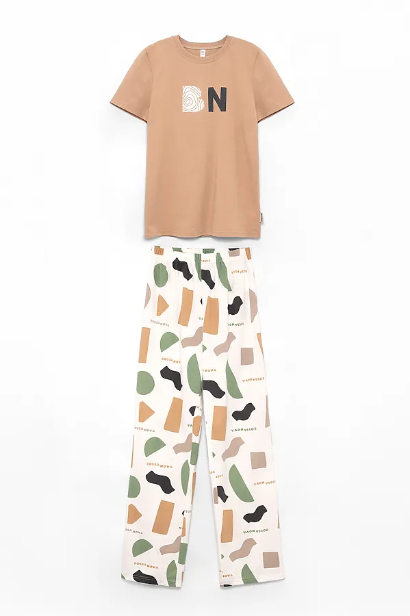 Пижама BOSSA NOVA, молочный/карамель - фото 2