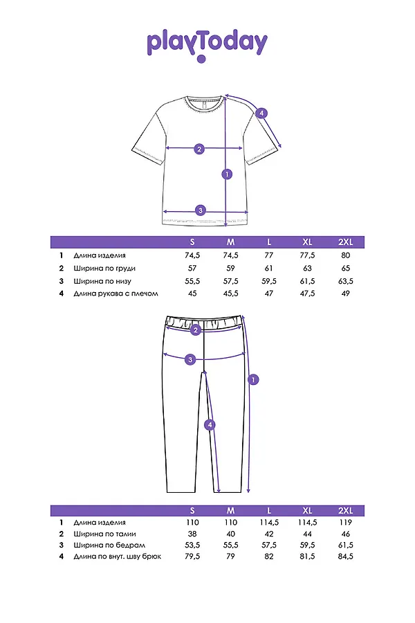 Пижама PLAYTODAY, черный,красный - фото 2