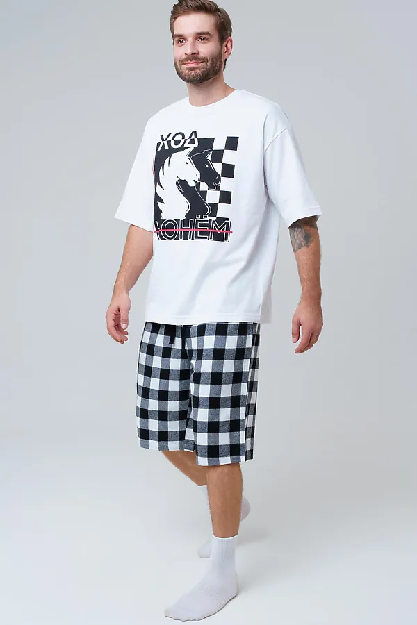 Пижама PLAYTODAY, белый,черный - фото 2