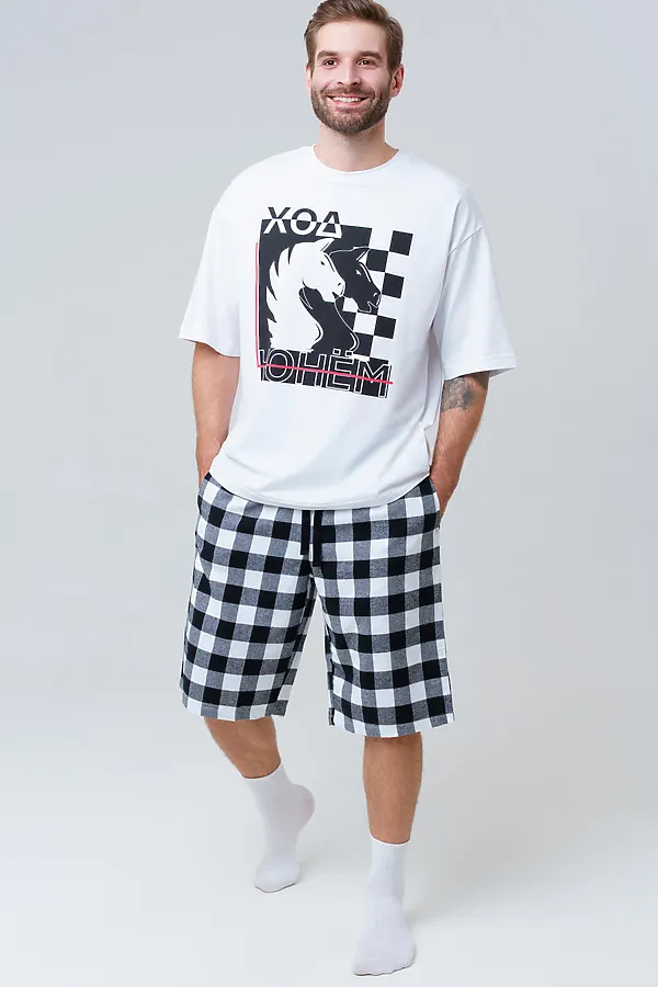 Пижама PLAYTODAY, белый,черный - фото 2