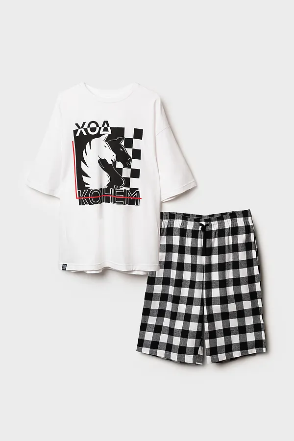 Пижама PLAYTODAY, белый,черный - фото 2