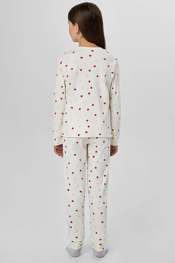Пижама MARK FORMELLE, сердечки на молоке - фото 2
