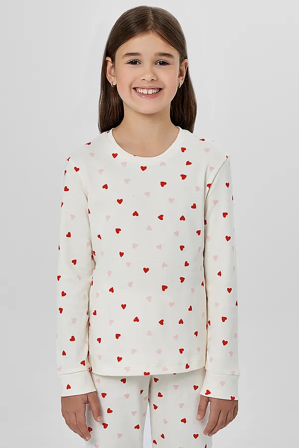 Пижама MARK FORMELLE, сердечки на молоке - фото 2