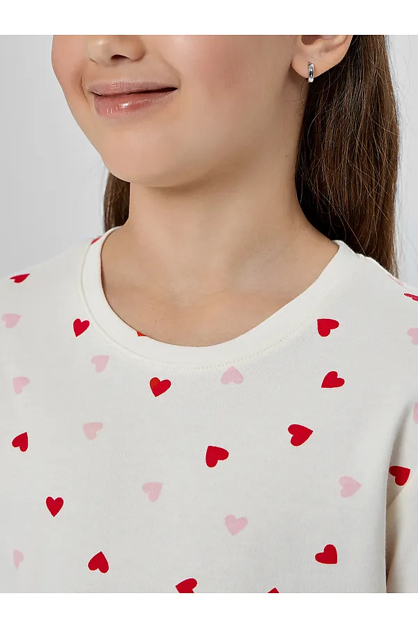 Пижама MARK FORMELLE, сердечки на молоке - фото 2