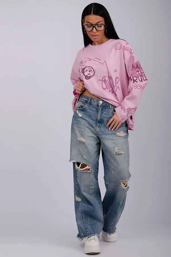 Лонгслив Свобода НАТАЛИ, розовый - фото 2