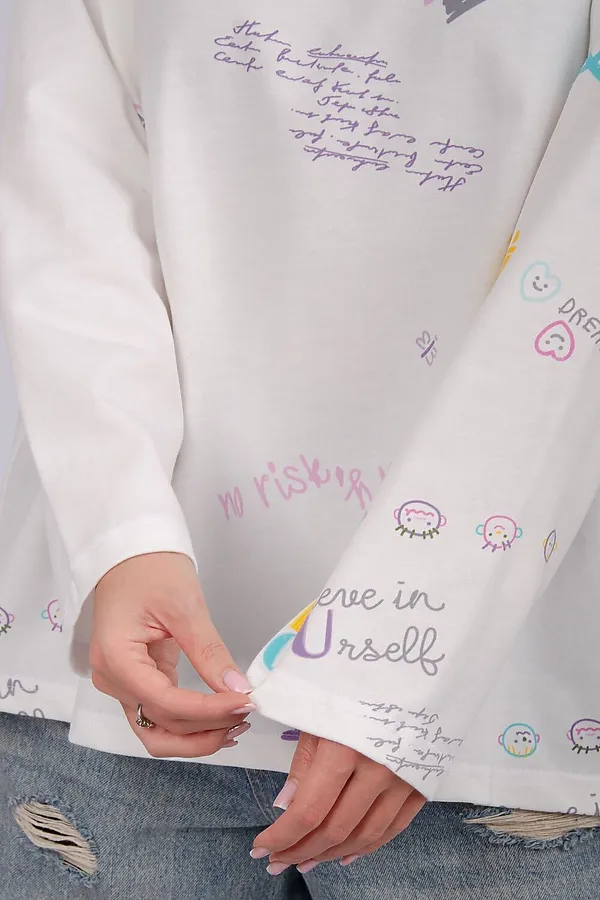 Лонгслив Свобода НАТАЛИ, молоко - фото 2