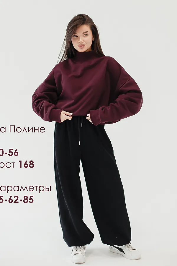 Худи оверсайз НАТАЛИ, бордовый - фото 2
