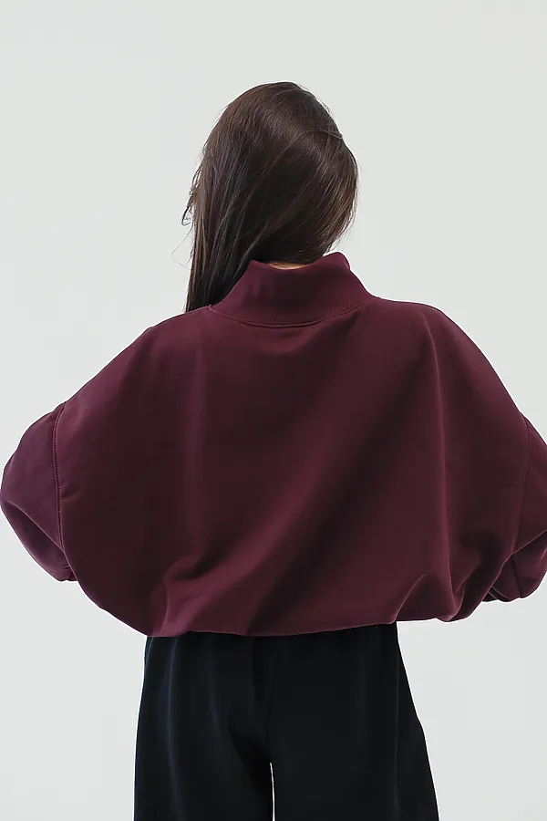 Худи оверсайз НАТАЛИ, бордовый - фото 2