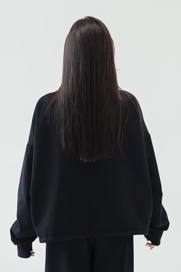 Худи оверсайз НАТАЛИ, черный - фото 2