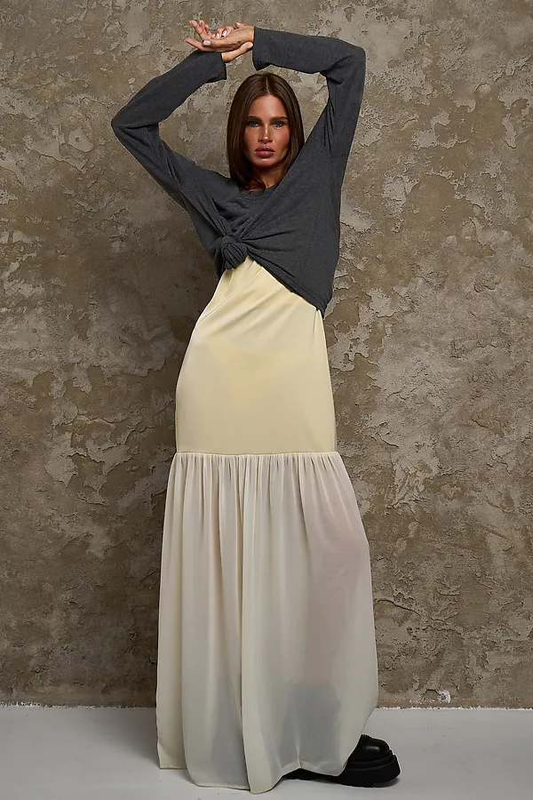 Лонгслив Флам НАТАЛИ, графит - фото 2