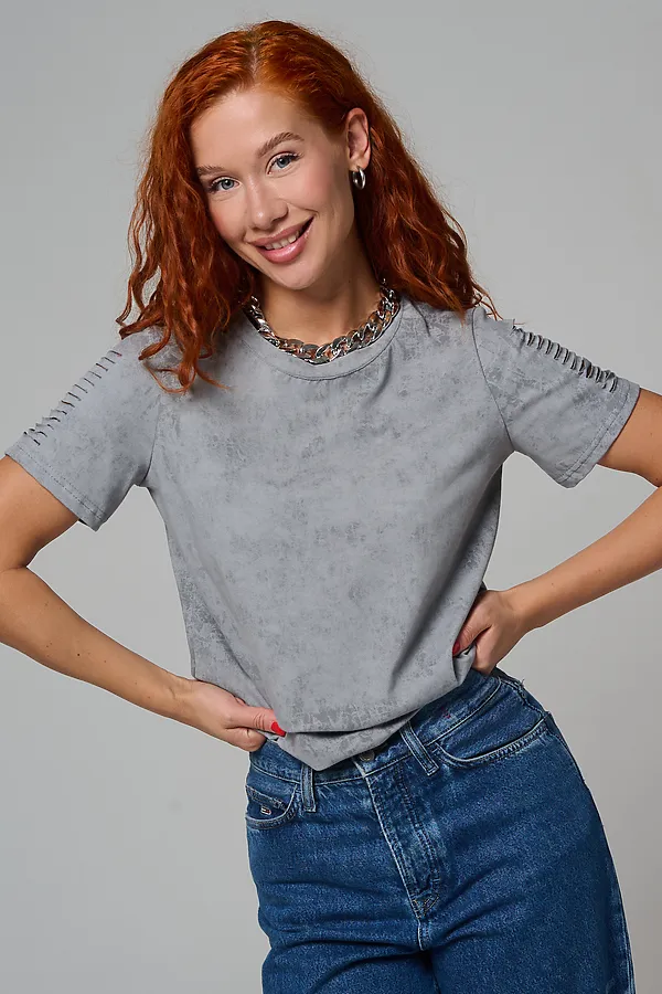 Футболка 7497 НАТАЛИ, серый винтаж - фото 2