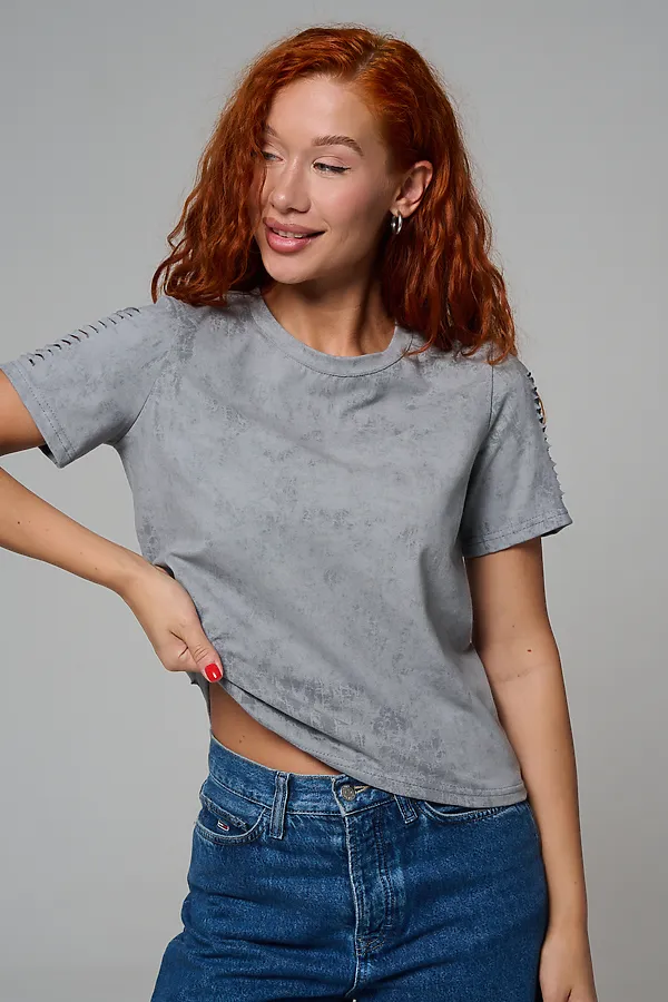 Футболка 7497 НАТАЛИ, серый винтаж - фото 2