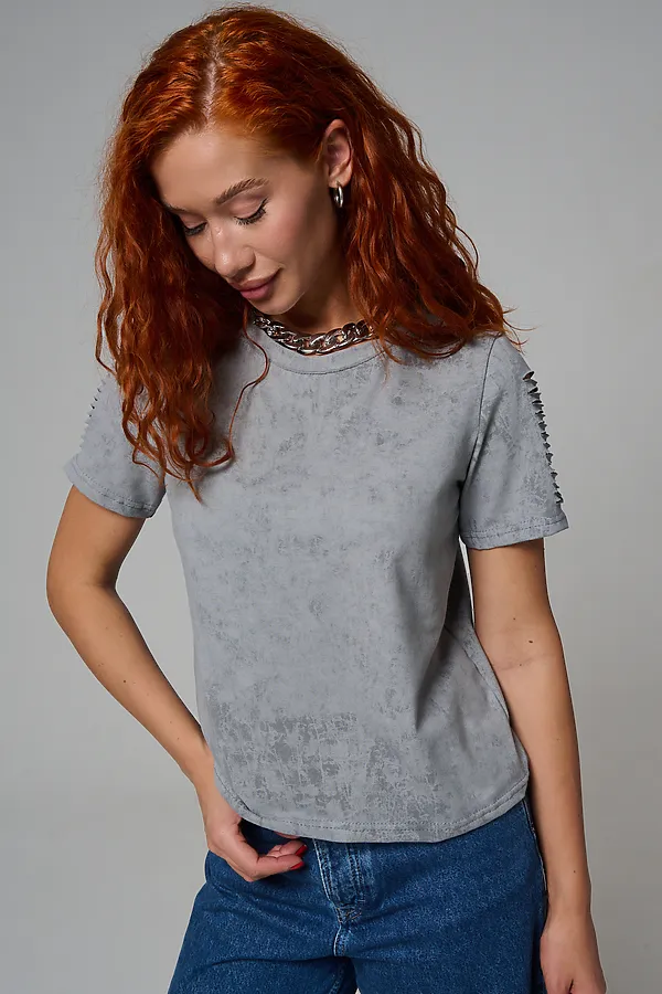 Футболка 7497 НАТАЛИ, серый винтаж - фото 2