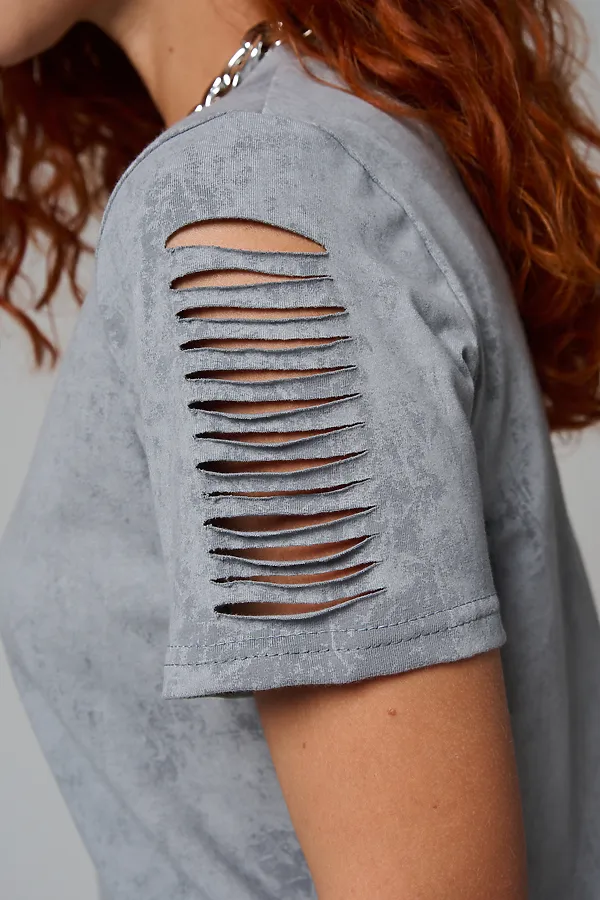 Футболка 7497 НАТАЛИ, серый винтаж - фото 2