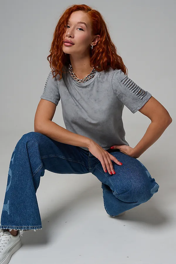 Футболка 7497 НАТАЛИ, серый винтаж - фото 2