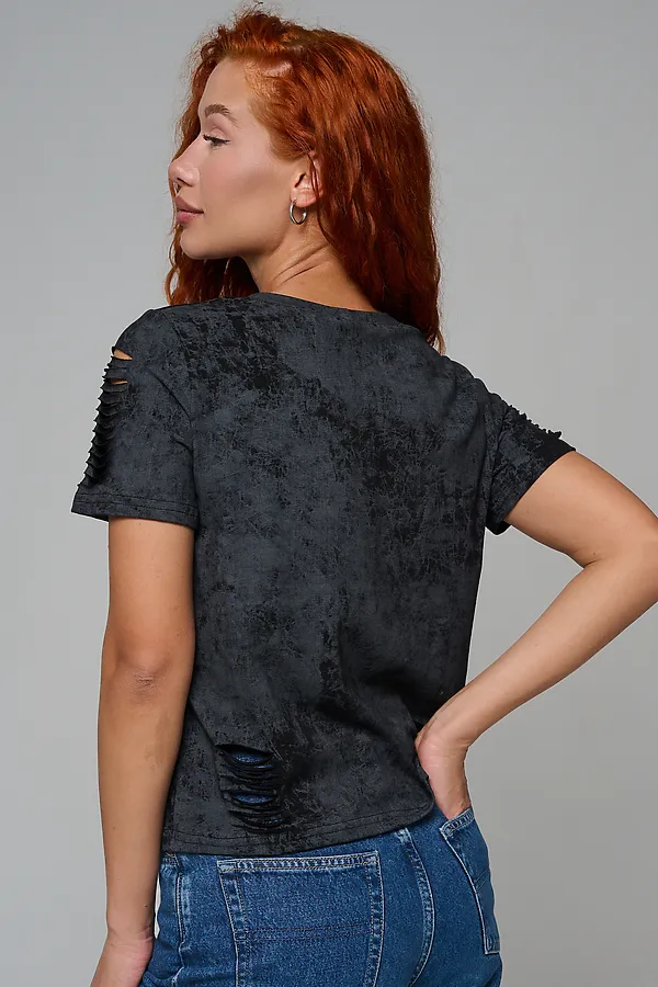 Футболка 7497 НАТАЛИ, черный винтаж - фото 2