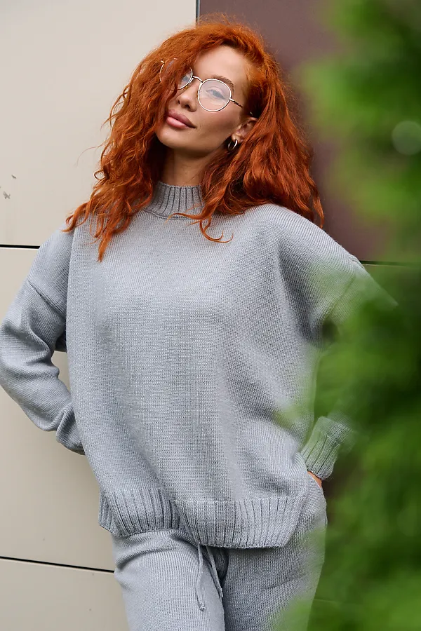 Костюм с брюками 84504 НАТАЛИ, серый - фото 2