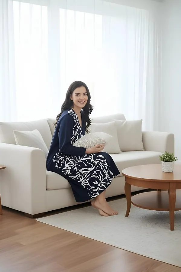 Халат 39061 НАТАЛИ, темно-синий - фото 2