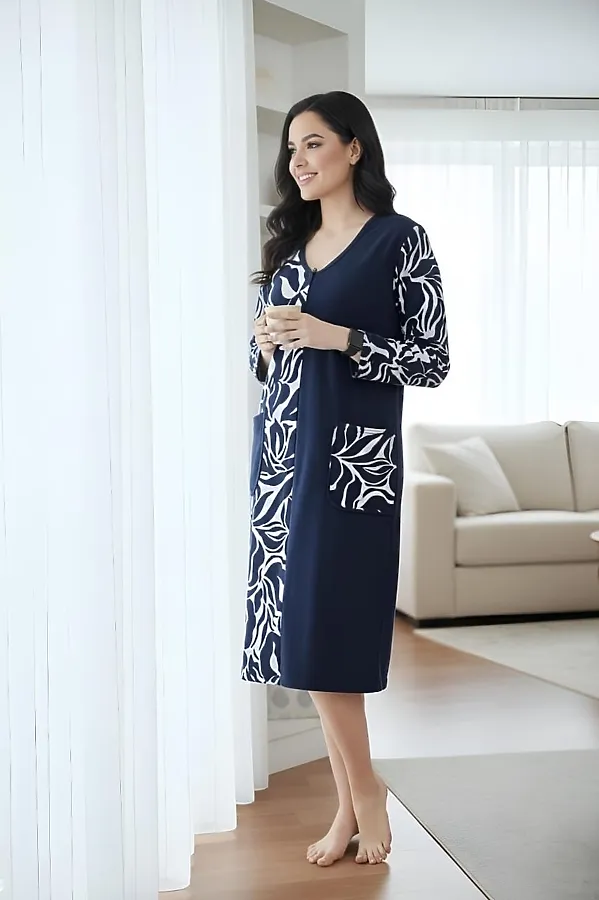 Халат 39061 НАТАЛИ, темно-синий - фото 2