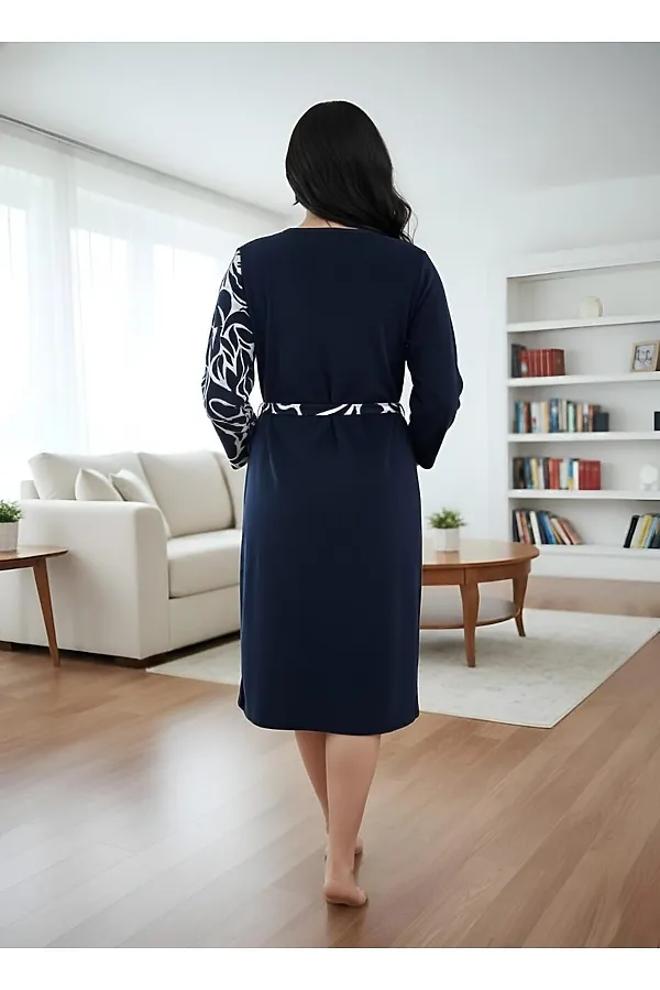 Халат 39061 НАТАЛИ, темно-синий - фото 2