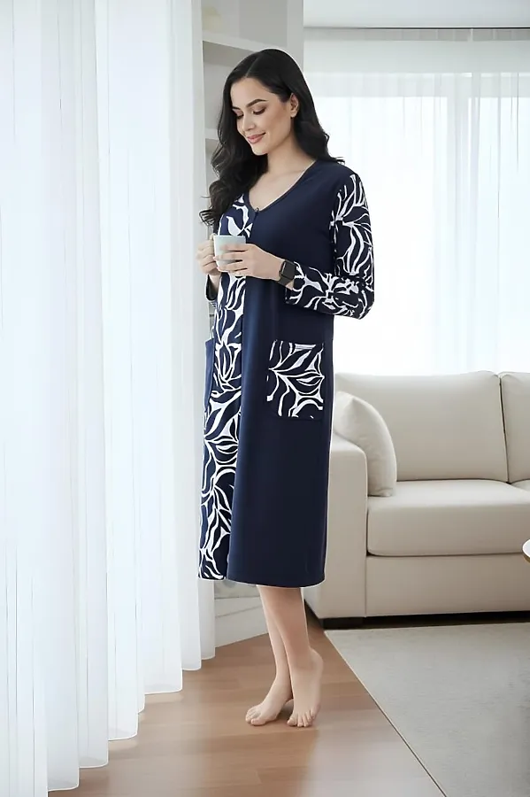 Халат 39061 НАТАЛИ, темно-синий - фото 2
