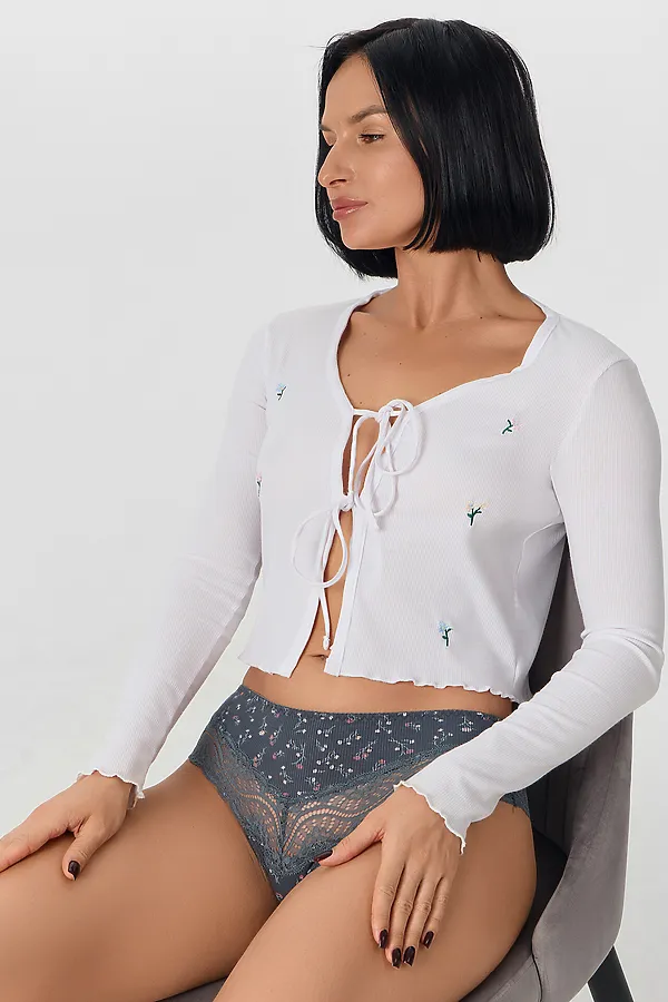 Трусы MARK FORMELLE, цветы на т.сером - фото 2