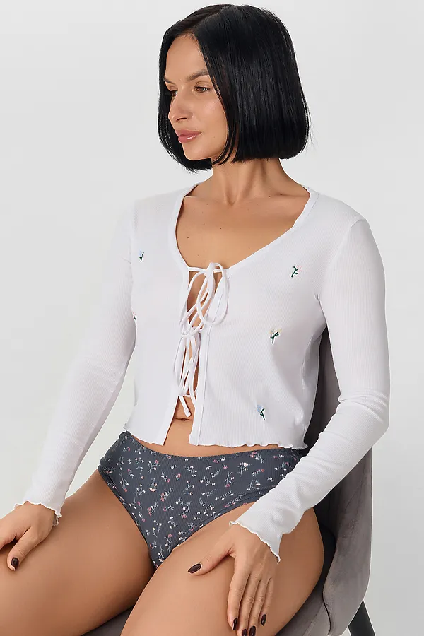 Трусы MARK FORMELLE, цветы на т.сером - фото 2