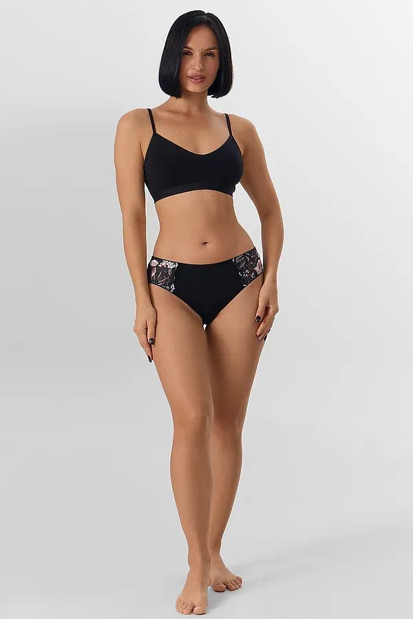 Трусы MARK FORMELLE, цветы на черном1 - фото 2