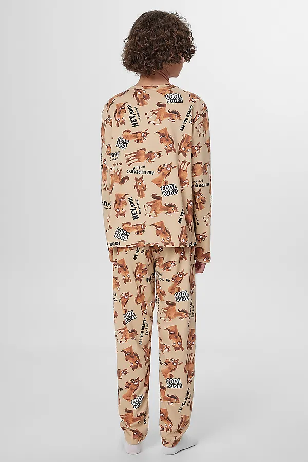 Пижама MARK FORMELLE, лошади на ирландском креме - фото 2