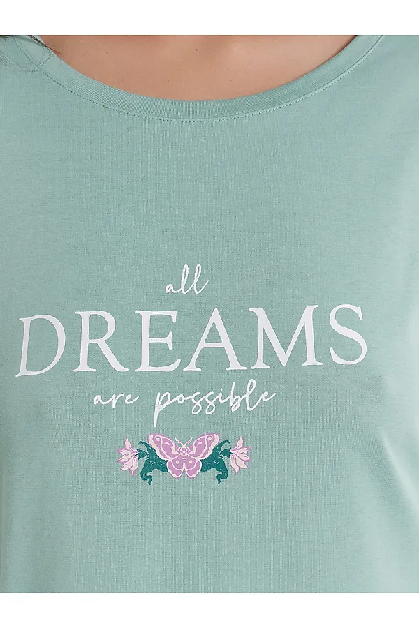 Сорочка ночная MARK FORMELLE, шалфей +печать - фото 2