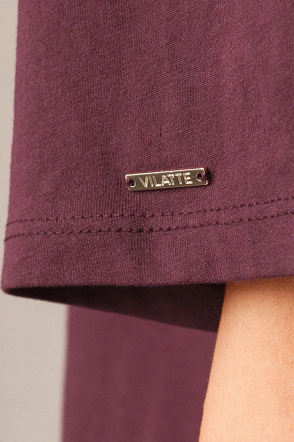 Футболка- VILATTE, бургунди - фото 2