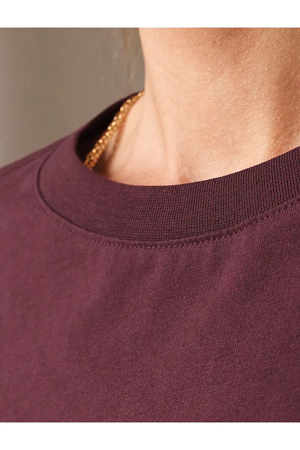 Футболка- VILATTE, бургунди - фото 2