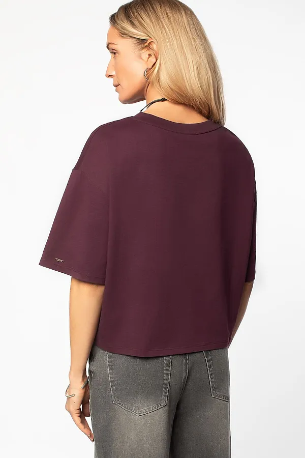 Футболка- VILATTE, бургунди - фото 2