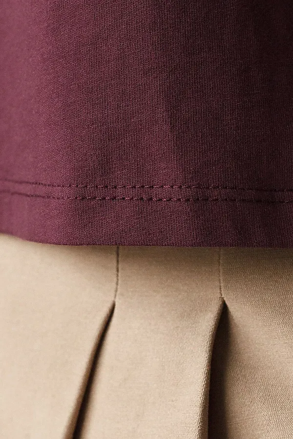 Футболка- VILATTE, бургунди - фото 2