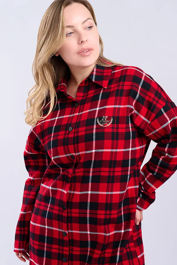 Сорочка INDEFINI, красный - фото 2
