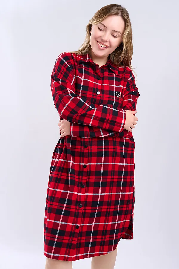 Сорочка INDEFINI, красный - фото 2