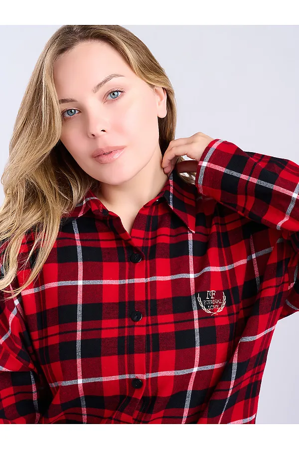 Сорочка INDEFINI, красный - фото 2