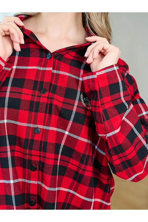 Сорочка INDEFINI, красный - фото 2