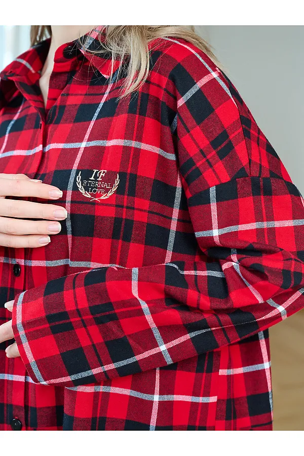 Сорочка INDEFINI, красный - фото 2