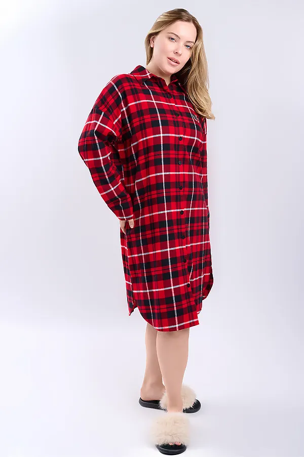 Сорочка INDEFINI, красный - фото 2