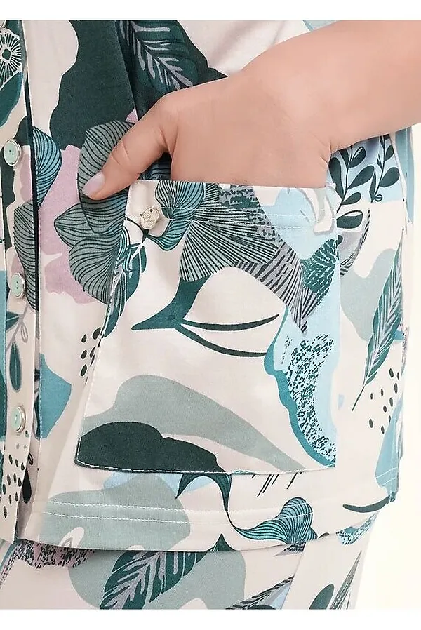 Пижама CLEVER, бежевый/св.зелёный - фото 2